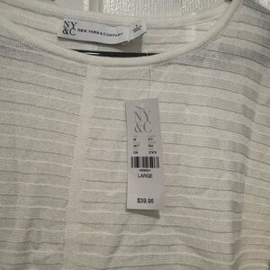 White New York and company size large ladies, long sleeve shirt